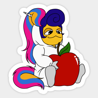 little wally darling unicorn costume Sticker